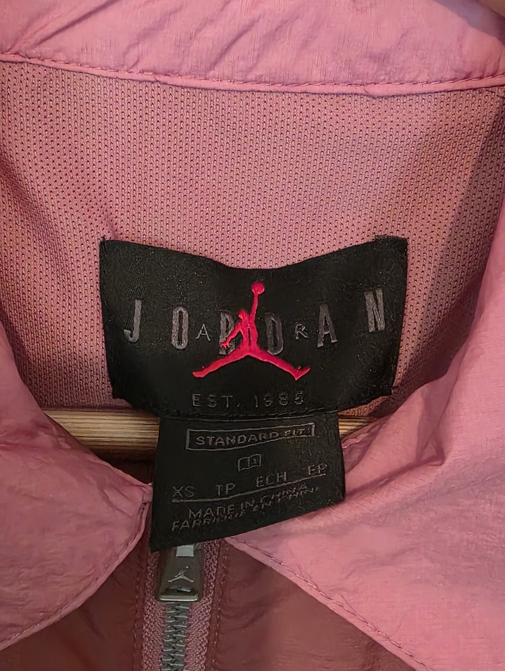 Nike Jordan Flight Pink Ombre Long Cargo Windbreaker Jacket EUC Size XS - Picture 6 of 8